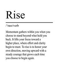 Rise Definition - White by WordsThatInspire