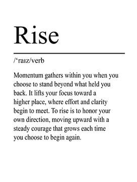 Rise Definition - White