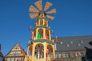 Quedlinburg - Kerstpiramide op het marktplein