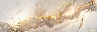 Beige met goud abstracte textuur kunst als panorama wanddecoratie