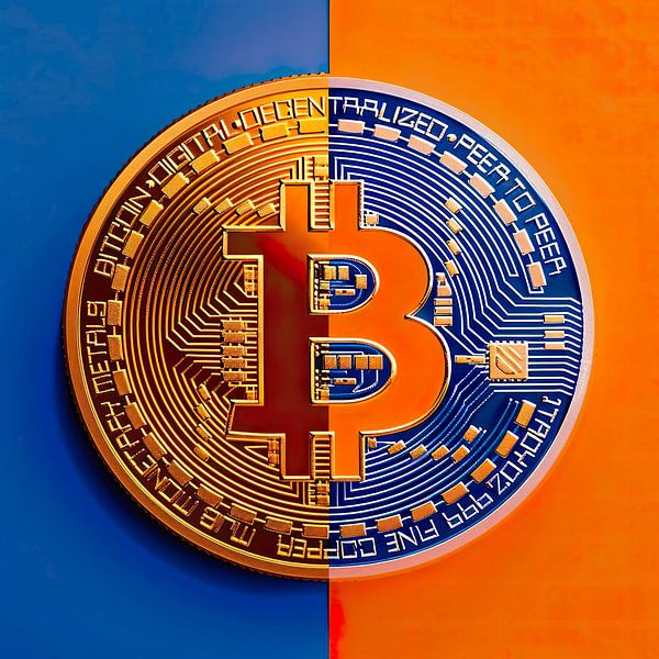 Bitcoin logo van PixelPrestige