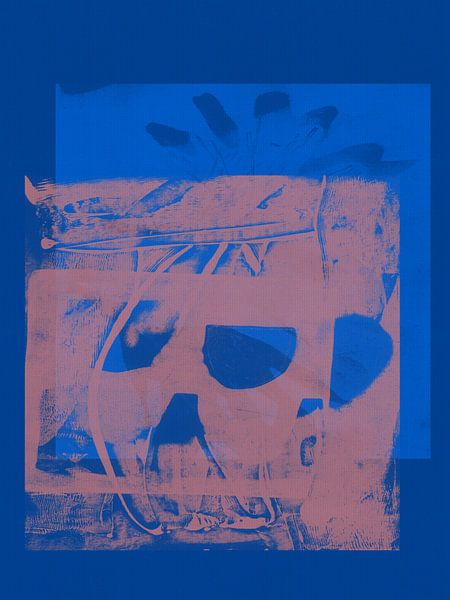 Abstrait minimaliste bleu et rose par Dina Dankers