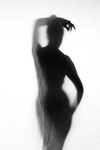 Silhouette schwarz und weiß Frau künstlerisch