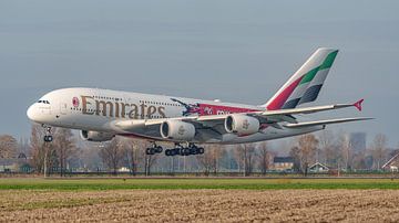 Emirates Airbus A380 in AC Milan livery. van Jaap van den Berg