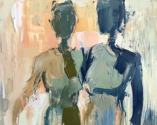 Personnes abstraites dans des couleurs douces
