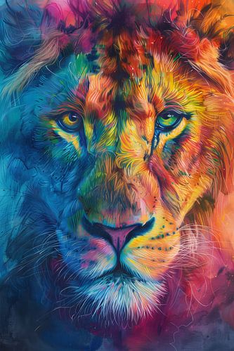 Rainbow Lion - Strength and Colourfulness