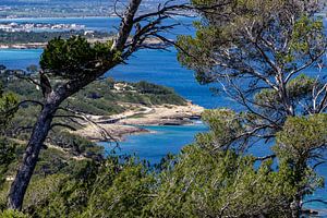 Kustlandschap voor het schiereiland La Victoria in Mallorca van Reiner Conrad