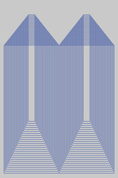Symétrie géométrique bleue