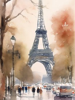 Paris ,Aquarell