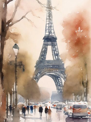 Paris ,Watercolor