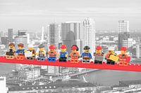 Lunch atop a skyscraper Lego edition - Rotterdam