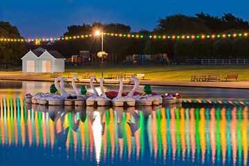 Nachtrust bij Canoe Lake in Portsmouth - UK van Werner Dieterich