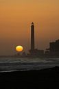 Sun setting behind the Maspalomas lighthouse by Vicente M thumbnail