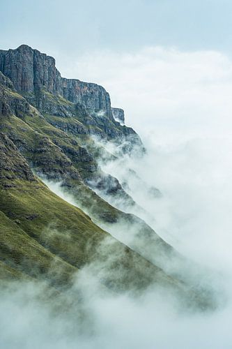 Exploring the Majestic Sani Pass: Fog Rolling Over Lesotho's Iconic Mountain Route by Tobias van Krieken