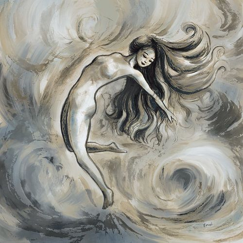 Deinend met de golven