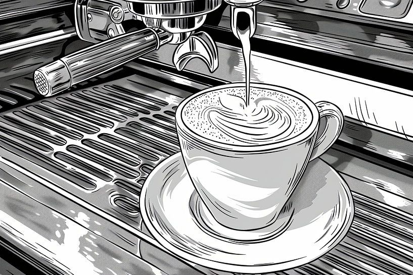 cup of coffee or cappuccino by Egon Zitter