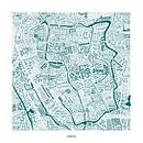 Utrecht als plattegrond met straatnamen en meer! van Vol van Kleur thumbnail