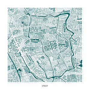 Utrecht als Karte mit Straßennamen und mehr! von Vol van Kleur