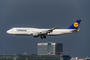 Lufthansa Boeing 747-8 Jumbo Jet in old livery. by Jaap van den Berg