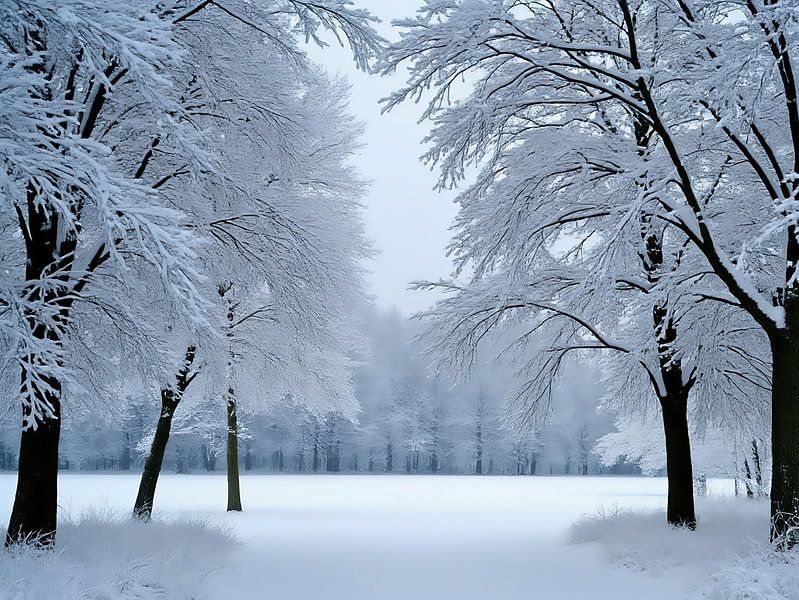 Winterlandschaft auf der Veluwe - Landschaftsfotografie 3 von The Photo Artist