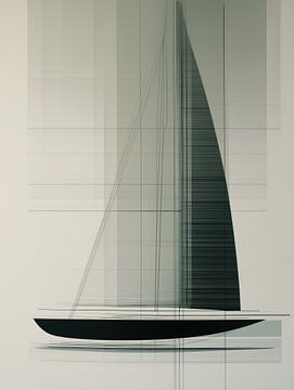 Zeilboot abstract van Imagine