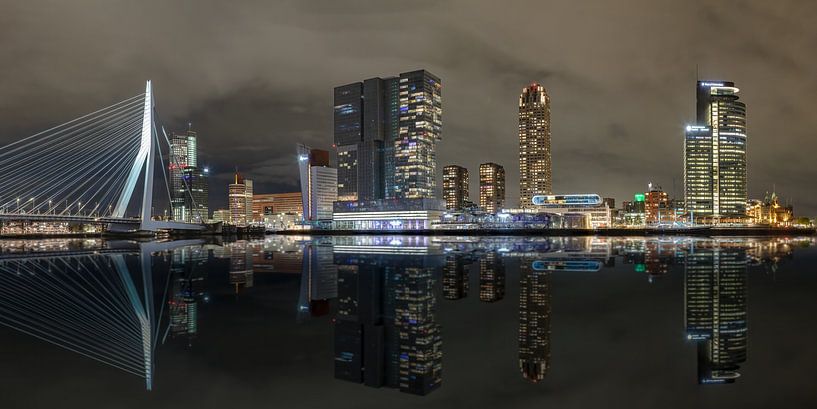 Rotterdam Skyline auf dem Kopf stehend von Frank Herben