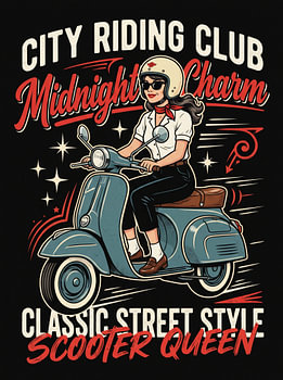 Scooter Queen Classic Street Style-poster