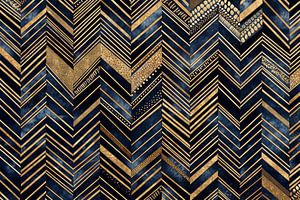Geometrischer Chevron in Gold