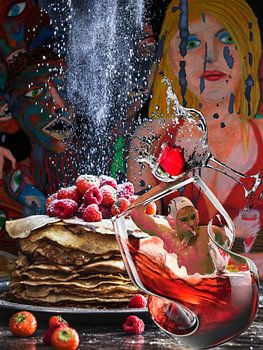 Turmoil in a glass of wine.