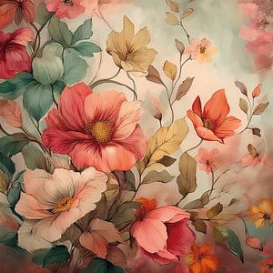 Schöne romantische Blumenszene