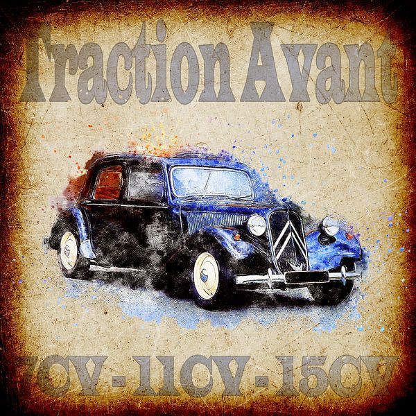 Timeless elegance: Vintage Citroën Traction Avant canvas print | Adler &amp; Co. by ADLER & Co / Caj Kessler