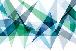 Abstract geometry in blue and green by Poster Art Shop