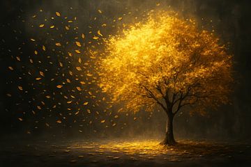Radiant tree in autumn wind by Imperial Art House