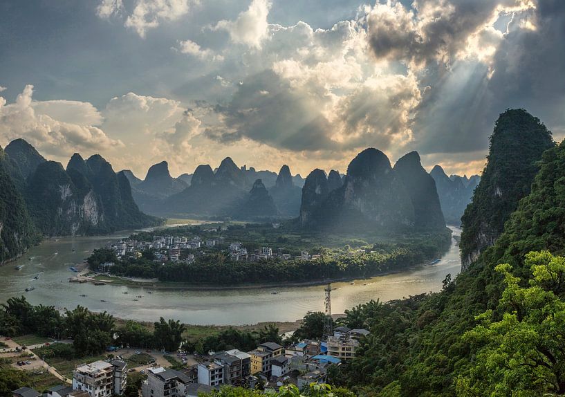 Coude de la rivière Li Yangshuo par Gregory Michiels Photography