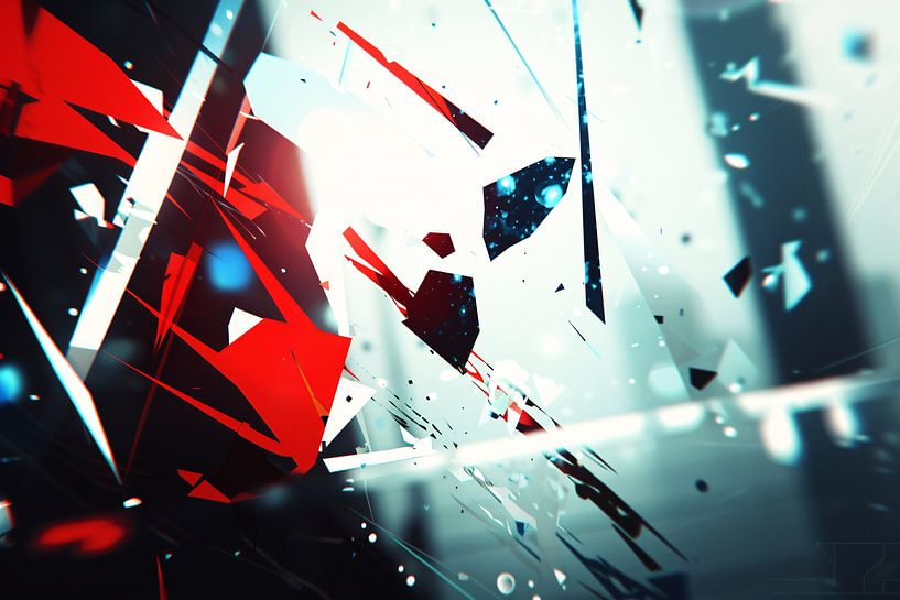 Zerbrochenes Glas abstrakt von Art & Soul Creations