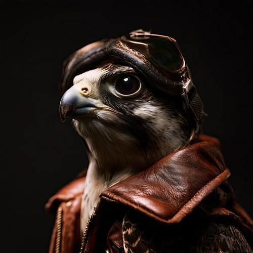 The falcon as a hunting bird