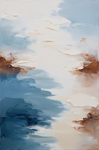 Abstract schilderij met rustgevende kleuren