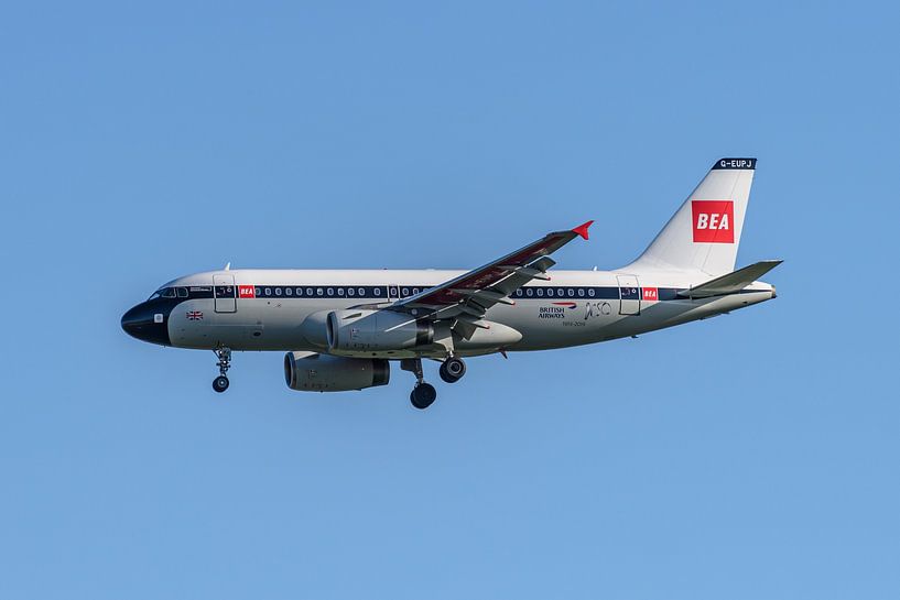 100 jaar British Airways: Airbus A319 in BEA livery. van Jaap van den Berg