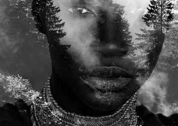 Woman in the forest by Karin Bouterse