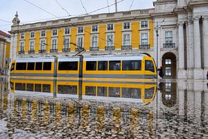 Tram in Lissabon, Portugal