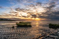 Zonsondergang in de Waddenzee
