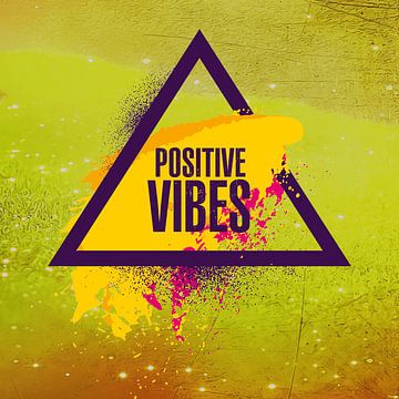 Positive Vibes : Une impression sur toile de bonne énergie et de joie