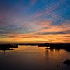 coucher de soleil sur le Lek sur George Burggraaff