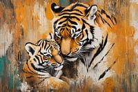 Tigermutter und ihr Junges