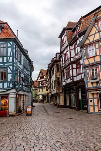 Een winterdag in het mooie vakwerkstadje Schmalkalden