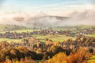 Herbstliche Farben und Nebelflecken an der Grenze zu Süd-Limburg von John Kreukniet Miniaturansicht