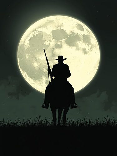 cowboy in de nacht