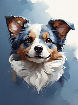 Portrait d'un chien mignon sur TOAN TRAN