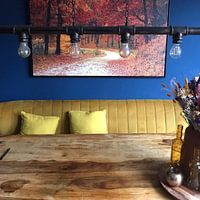 Photo de nos clients: Automne dans la forêt (arbres, feuilles et chemin forestier) par Roger VDB, sur toile