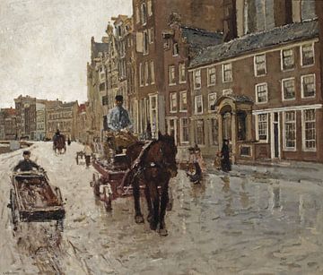 George Hendrik Breitner. Rokin met de Nieuwezijdskapel, Amsterdam